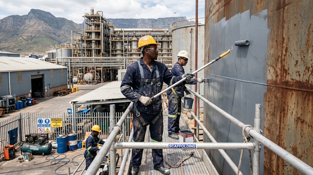 Professional factory painting contractors in Boksburg - industrial coating specialists